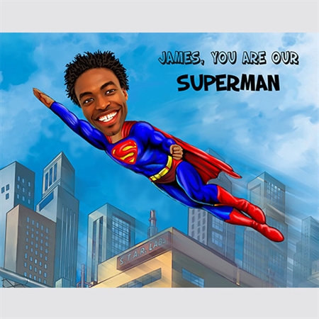 Superman Caricature from Photo,by myDaVinci - myDaVinci